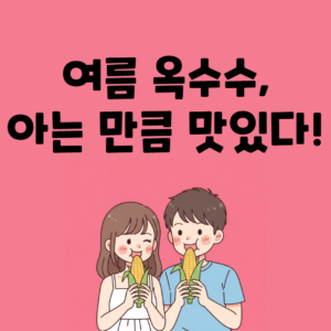 여름 옥수수 역사 유래 꿀팁 이야기