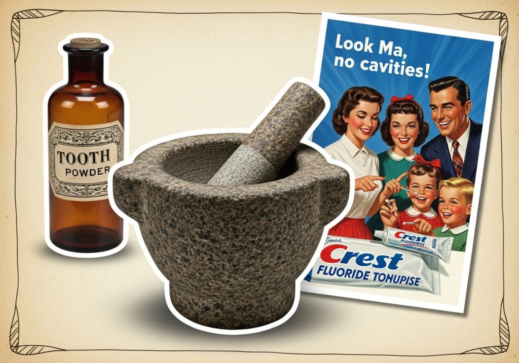 치약, 가루에서 과학으로의 여정