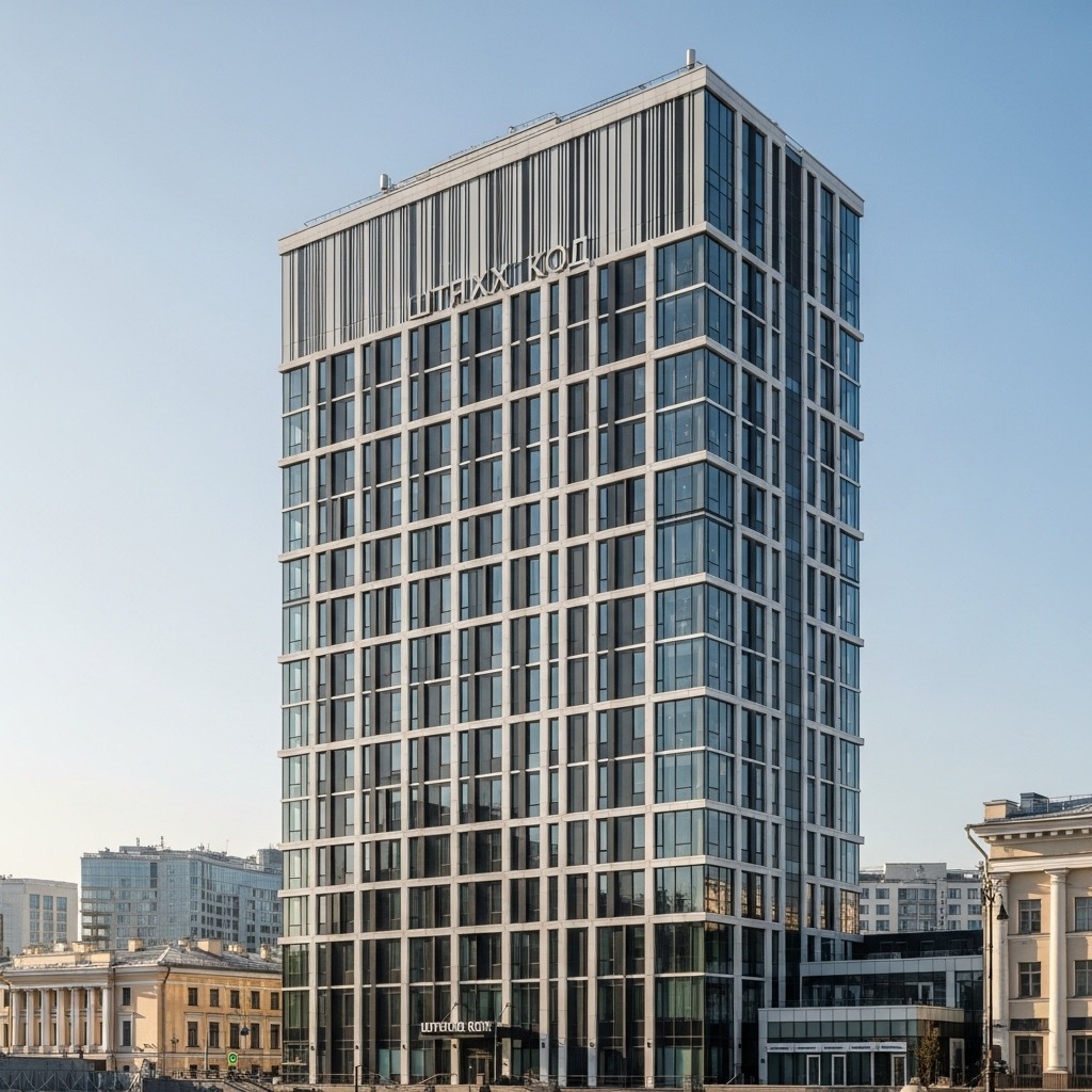 거대한 바코드 모양으로 디자인된 러시아의 빌딩