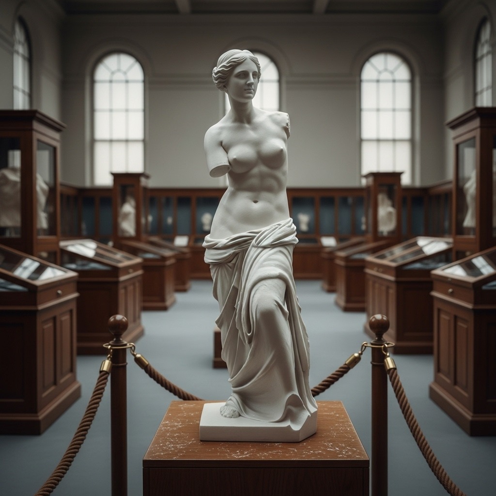 비누로 만들어진 정교한 비너스 조각상