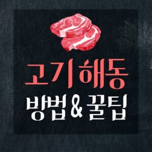 냉동 고기 해동 방법 해동법 전자레인지 냉장 상온 찬물 해동없이 추천