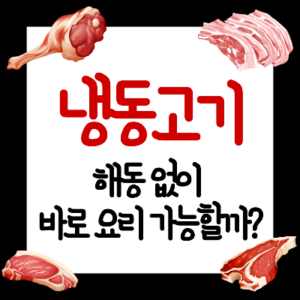 냉동 고기 해동 없이 방법