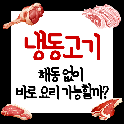 냉동 고기 해동 없이 방법
