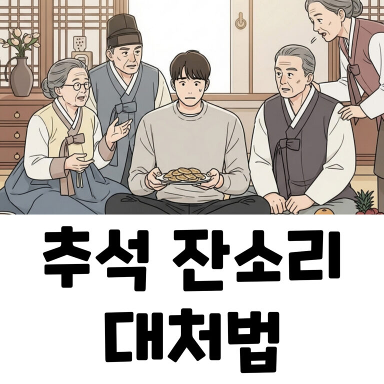 어른들께 센스있게 대답하는 법 (추석 잔소리 메뉴얼)